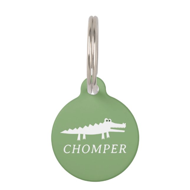 White Alligator Pet Tag (Front)