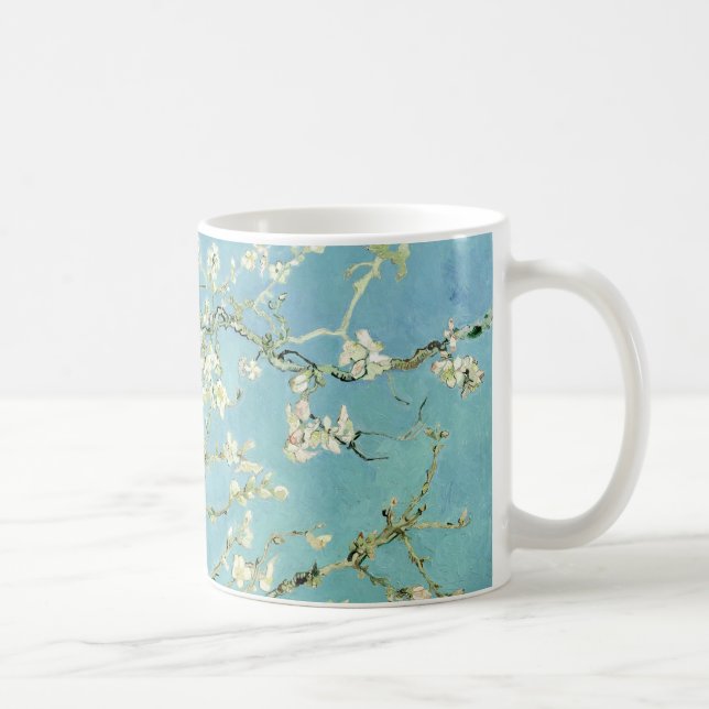 White almond blossom by Vincent Van Gogh Coffee Mug (Right)