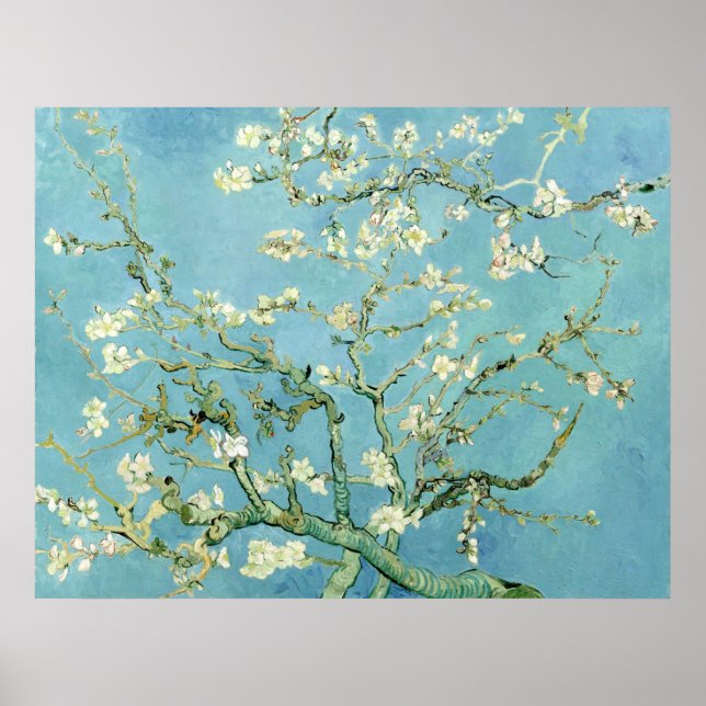 White almond blossom by Vincent Van Gogh Poster (Front)