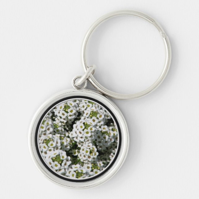 White Alyssum Key Ring (Front)