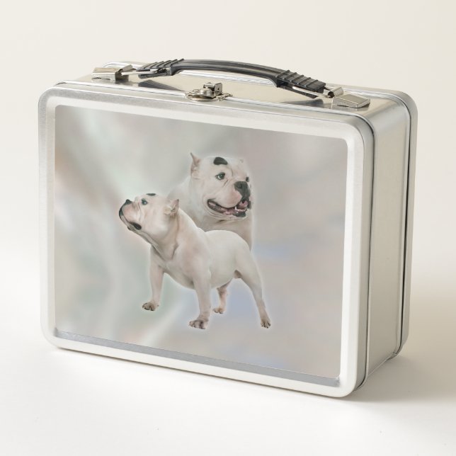 White American Bully Metal Lunch Box (Front)
