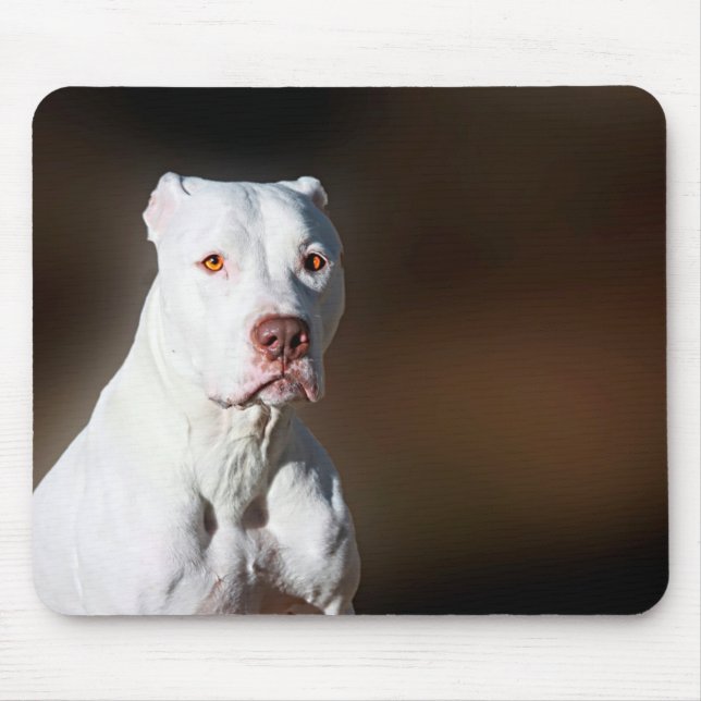 White American Pitbull Terrier Rescue Dog Mouse Mat (Front)