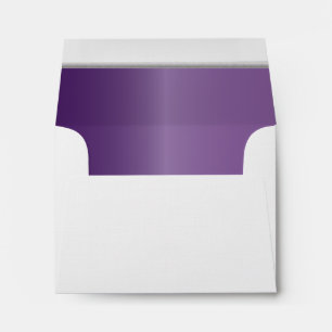 White - Amethyst Purple Lined with Silver Bar Envelopes