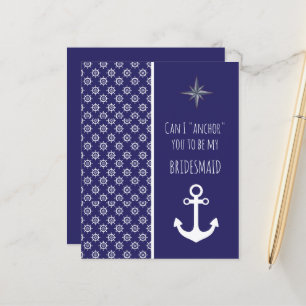 White Anchor Will You Be My Bridesmaid