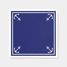 White Anchors on Blue Customisable Cocktail
