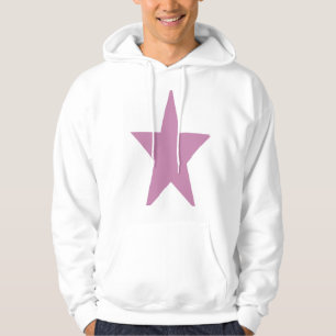 White and big pink star hoodies for men’s 