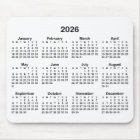 White and Black 2026 Calendar