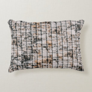 White and black abstract painting decorative cushion