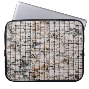 White and black abstract painting laptop sleeve