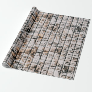 White and black abstract painting wrapping paper