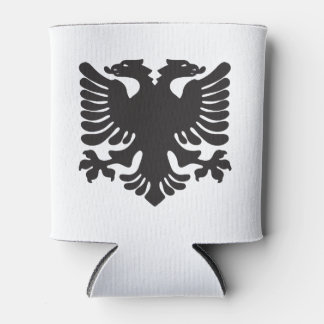 White and Black Albanian Eagle Can Cooler