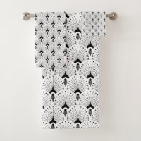 White and black art-deco pattern