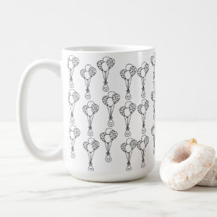 White And Black Balloons Patterns  Coffee Mug