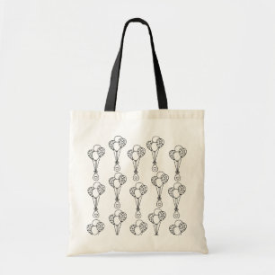 White And Black Balloons Patterns Tote Bag