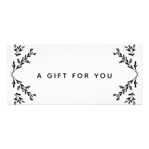 White and Black Branches  Spa Gift Certificate