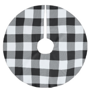 White and Black Buffalo Check - Plaid Tree Skirt
