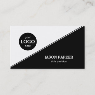 White And Black Business Card