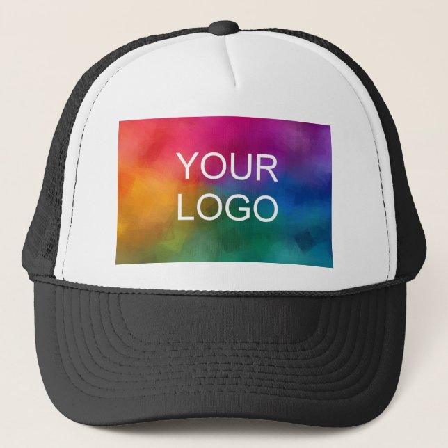 White And Black Business Template Create Your Own Trucker Hat (Front)