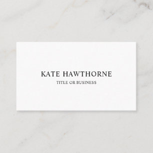 White and Black Classic Elegant Professional Business Card