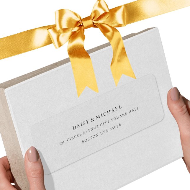 White and Black Classic Modern Return Address L (Creator Uploaded)