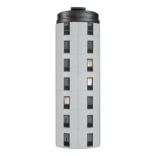 White and black concrete building thermal tumbler