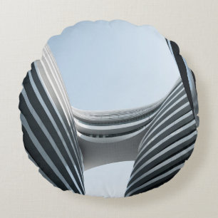 WHITE AND BLACK CONCRETE BUILDING UNDER BLUE SKY D ROUND CUSHION