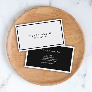 White and Black Corporate Modern Professional Business Card