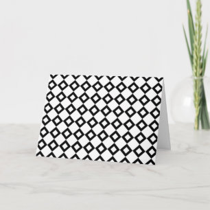White and Black Diamond Pattern Card