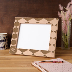 White and black diamond pattern  etched frames