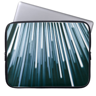 White and black digital laptop sleeve