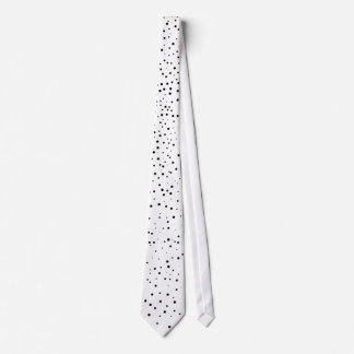 White and Black Dots Tie