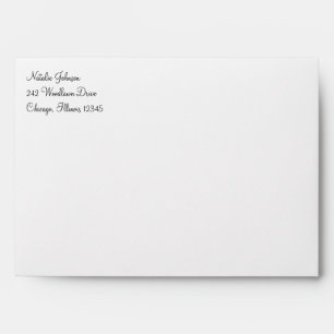 White and Black Envelope for 5"x7" Sizes