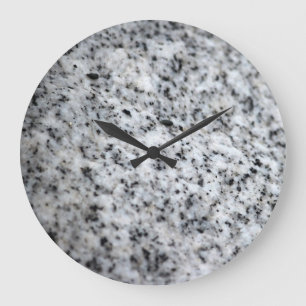 White and Black Granite Wall Clock