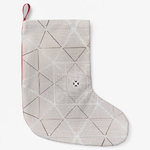 White and black illustration small christmas stocking