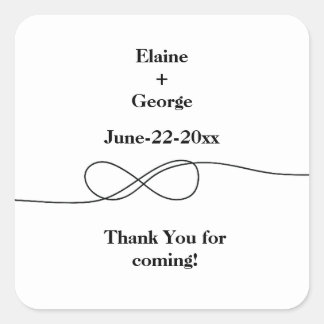 White and Black Infinity Sticker