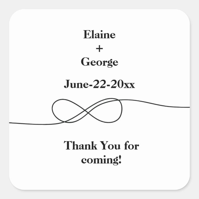 White and Black Infinity Sticker (Front)