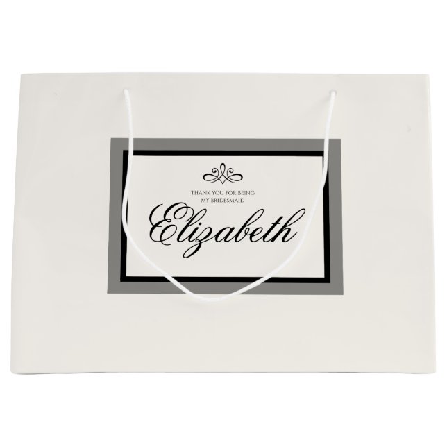 White and black large gift bag (Front)