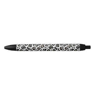 White and Black Leopard Print Ink Pen
