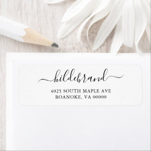 White and Black Loose Script