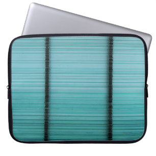White and black metal rod laptop sleeve