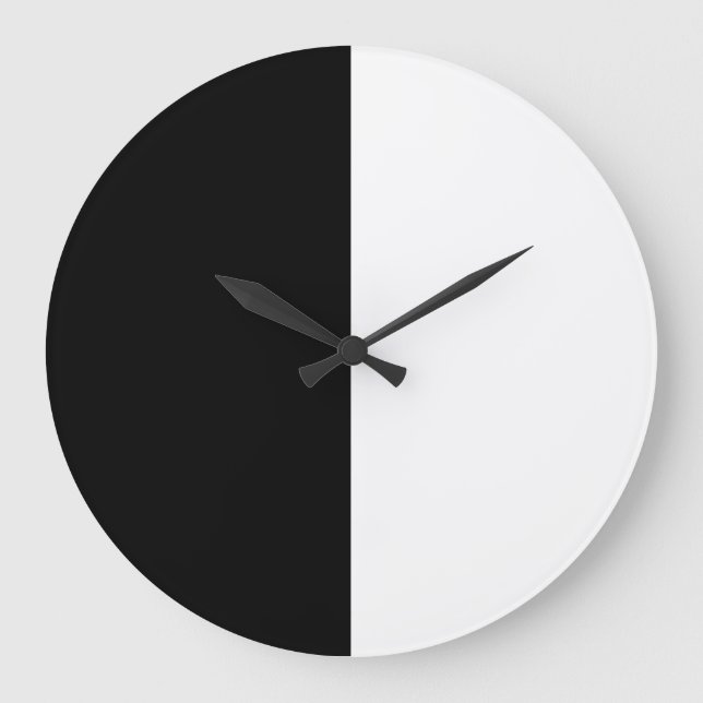 White and black modern  large clock (Front)
