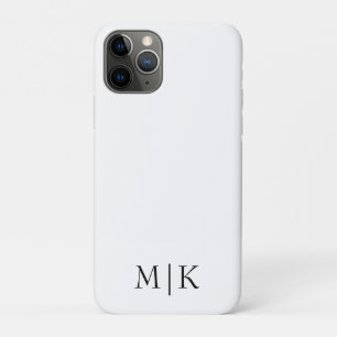 White and Black   Modern Monogram iPhone 11 Pro Case