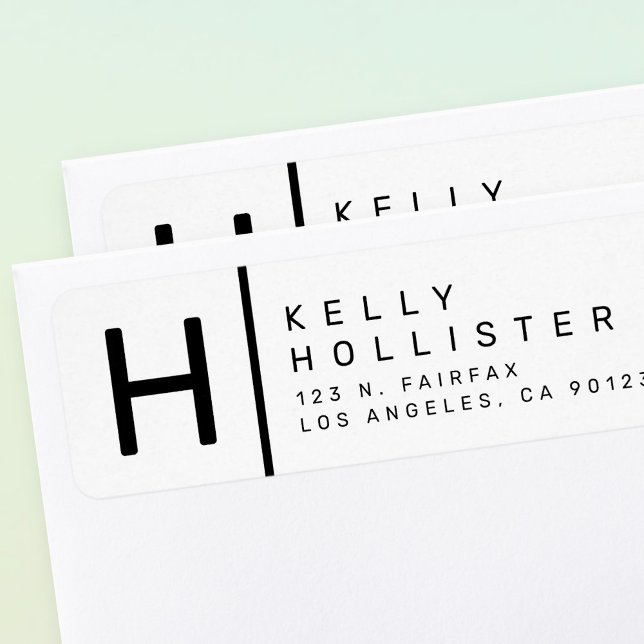 White and Black | Modern Return Address (Creator Uploaded)