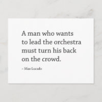 White and Black Motivational Quote Postcard