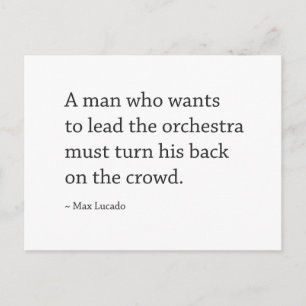 White and Black Motivational Quote Postcard