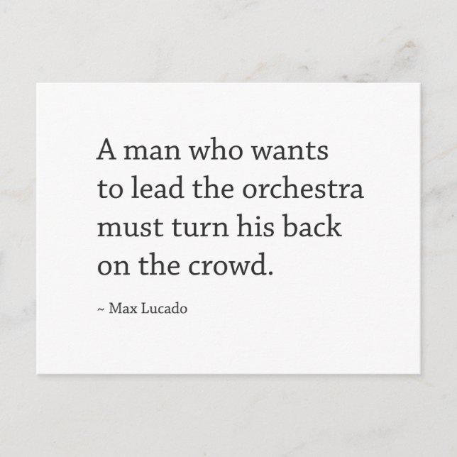 White and Black Motivational Quote Postcard (Front)