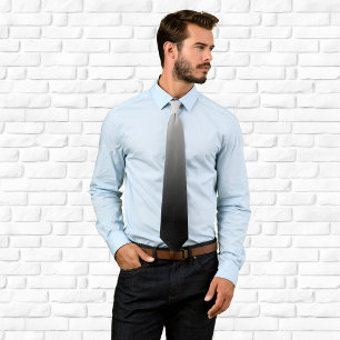 White and Black Ombre Tie