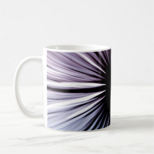 White and black optical illusion illustration coffee mug