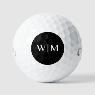 White and Black Personalise  Golf Balls