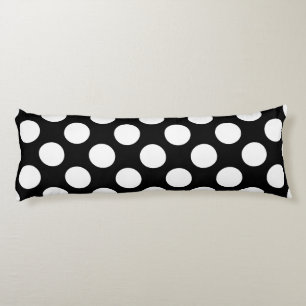 White And Black Polka Dot Pattern Body Cushion